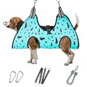 ATESON Dog Grooming Hammock - Pet Harness for Grooming Nail Trimming (M 40lb), Dog Sling for Nail Clipping, Dog Hanging Holder for Cutting Nail with Nail Clippers