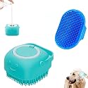 Dog Hair Bath Brush (Combo of 2) Pet Grooming Puppy Accessories Rubber Gloves | Cleaning Hand Brush (Color May Vary)(Pack of 2)