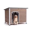 Dog House Outdoor,Weatherproof Kennel with Iron Frame