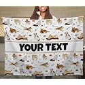 Dog Kids Throw Blanket - Custom Personalized Fleece with Name, 50x60 in