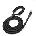 Dog Leash, Braided Rope Traction – Walking Training Lead for Medium/Large Dogs ((1/2") x 6FT, Black)