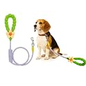 Dog Leash with Flower Charm | Soft Padded Beaded Leash | Comfortable Grip, Tangle-Free Walking Lead, Cute &amp; Stylish Design for Pets | Durable and Safe | Walking and Training (Green)