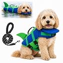 Dog Life Jacket with Chin Float, Shark Dog Life Vest for Small Large Dogs