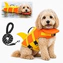 Dog Life Jacket with Chin Float, Shark Dog Life Vest for Small Large Dogs