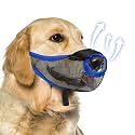 Dog Muzzle, Soft Air Mesh Muzzles for Medium Sized Dogs, F-Blue-M