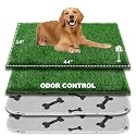 HQ4US 4LEGS Dog Pee Grass with Washable Pee Pads for Dog Litter Box 2 Sets, Extra Large Ultra-Absorbent Artificial Grass Pads for Dogs Potty Grass with Reusable Puppy Pads for Indoor Potty Training