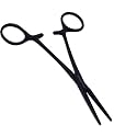 Dog Pet Ear/Nose Hair Puller Grooming Hemostat Locking Forceps Pliers, 5.5" (14cm), Straight (Black)