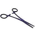 Dog Pet Ear/Nose Hair Puller Grooming Hemostat Locking Forceps Pliers, 5.5" (14cm), Straight (Purple Swirls)