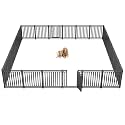 Dog Playpen Metal Dog Fence Outdoor for Yard 32" Height 24 Panels Portable Dog Pen Pet Kennel for RV Camping(Black-Silver)