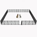 Dog Playpen Metal Dog Fence Outdoor for Yard 47" Height 40 Panels Portable Dog Pen Pet Kennel for RV Camping(Black-Silver)
