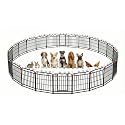 Dog Playpen Outdoor 24 Panels 32'' Rustproof Metal Dog Fence with Gate Small Medium Portable Large Dog Play Pen 54FT, 144 Sq.ft for RV Camping, Trips, Play Yard