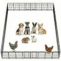 Dog Playpen Outdoor 32 Panels 32'' Rustproof Metal Dog Fence with Gate Small Medium Portable Large Dog Play Pen 72FT, 192 Sq.ft for RV Camping, Trips, Play Yard