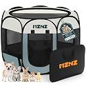 Dog Playpen, Portable Cat Playpen Crate Indoor for Dogs Cats Rabbits, Foldable Small Animal Guinea Pigs Bunny Cage Enclosure for Outdoor, Pop Up Dogs Cats Tent Kennel with Carrying Case, Grey
