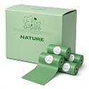 Dog Poop Bags, Light Baby Powder Scent, 60 Count (4 Rolls), Certified Compostable Cornstarch Blend - ASTM D6400 & EN 13432, Extra Thick, Leak-Proof, 9x13 Inch for Dogs & Cats
