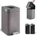 Dog Poop Trash Can Outside - 5L/1.3Gal Small Outdoor Trash Can with Lid