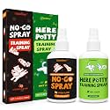 Dog Potty Training Spray Set, No-Go Spray & Here Potty Training Spray, Puppy Essentials, Stops Urination & Marking, Indoor and Outdoor Use (1.7 fl oz, 2 Pack)