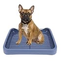 Dog Potty Tray, 18x14in Pet Indoor Dog Training Toilet with Grille, Removable Mesh, Puppy Potty Tray Pee Pad Holder for Small Medium Pets