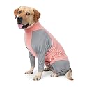 Dog Recovery Suit, Abdominal Wound After Surgery Wear, Prevent Licking Wounds, E-Collar &amp; Cone Alternatives, Long Sleeve Postoperative Shirts Dog Pajamas Prevent Shedding(XL, Pink)