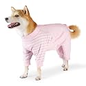 Dog Recovery Suit, Abdominal Wound After Surgery Wear, Anti Licking Bodysuit with Zipper, E-Collar &amp; Cone Alternatives, Plaid Dog Spay Surgical Shirt Prevent Shedding(Medium, Blue)