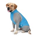 Dog Recovery Suit, Abdominal Wound After Surgery Wear, Prevent Licking Wounds, E-Collar &amp; Cone Alternatives, Long Sleeve Postoperative Shirts Dog Pajamas Prevent Shedding(2XL, Blue)