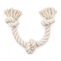 Dog Rope Toy for Aggressive Chewers, 7 Rope Sizes for Puppies, Small, Medium & Large Dogs, 100% Natural Undyed Cotton for Chewing & Tug of War – M, 2-Ply Twisted, 3 Knots, Medium Dogs (18–30 kg)
