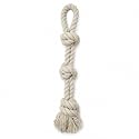 Dog Rope Toy for Aggressive Chewers, 7 Rope Sizes for Puppies, Small, Medium &amp; Large Dogs, 100% Natural Undyed Cotton for Chewing &amp; Tug of War – XL, Folded 2-Ply, 3 Knots, Large Dogs (>30 kg)