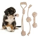 Dog Rope Toy for Small Dog 3pcs, Natural Chew Toys for Puppy, Medium Dogs
