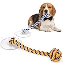 Dog Rope Toy with Suction Cup Interactive Tug of War Toy 2Pcs