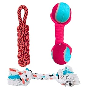 dog rope toys puppy chew toys for small medium large breeds nature teething toy for dental health 2kdt 3 toys combo set