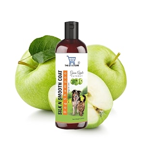dog shampoo amp puppy - naturally organic dog shampoo for smelly dogs grooming products deshedding silk n smooth coat green apple