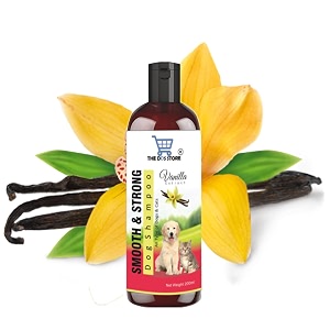 dog amp puppy shampoo - naturally organic dog shampoo for smelly dogs grooming products for dogs 200 ml smooth amp strong vanilla