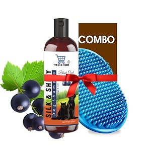 dog amp puppy shampoo - naturally organic dog shampoo for smelly dogs grooming products for dogs 200 ml silk amp shiny black coatbath brush