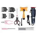 Dog Shaver Clippers, Low Noise Rechargeable Electric Hair Clippers Set, Lightweight Cordless - Ultra Quiet Design, Adjustable Blades, Comfortable Pet Grooming