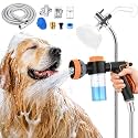 Dog Shower Attachment with 6.6Ft Long Shower Hose & Metal 3-Way Diverter