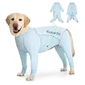 Dog Sun Protection Cooling Suit UPF 50+, Quick-Dry Breathable Jumpsuit for Large &amp; Medium Dogs, Outdoor Dirt-Resistant Shedding Control Pet Apparel (Ice Blue, 4X-Large)