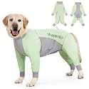 Dog Sun Protection Cooling Suit UPF 50+, Quick-Dry Breathable Jumpsuit for Large &amp; Medium Dogs, Outdoor Dirt-Resistant Shedding Control Pet Apparel (Chartreuse, 5X-Large)