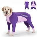 Dog Sun Protection Cooling Suit UPF 50+, Quick-Dry Breathable Jumpsuit for Large &amp; Medium Dogs, Outdoor Dirt-Resistant Shedding Control Pet Apparel (Berry Purple, 4X-Large)