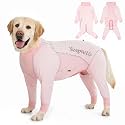 Dog Sun Protection Cooling Suit UPF 50+, Quick-Dry Breathable Jumpsuit for Large &amp; Medium Dogs, Outdoor Dirt-Resistant Shedding Control Pet Apparel (Blush Pink, 4X-Large)