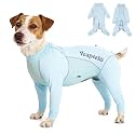 Dog Sun Protection Cooling Suit UPF 50+, Quick-Dry Breathable Jumpsuit for Large &amp; Medium Dogs, Outdoor Dirt-Resistant Shedding Control Pet Apparel (Ice Blue, X-Large)