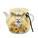 Dog Sunflower Tea Cozy for Teapot, Kitchen Teapot Dust Cover, Breakfast Warmer, Insulation and Keep Warm Decorative Accessories