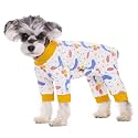 Dog Surgery Recovery Suit, Dog Onesie for Surgery Female Male Dogs, Dogs Pajamas Long Sleeve, Small Dogs Onesie, Abdominal Wound Bandages Surgical Suit, Cat Recovery Suit for Shedding Skin Disease