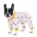 Dog Surgery Recovery Suit, Long Sleeve Onesie for Small Dogs, X-Large, Whales, Polycotton