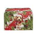 Dog Tree Christmas Toaster Covers Bakeware Protector 2 Slice Dustproof Christmas Decor Kitchen Small Appliance Covers with Top Hook