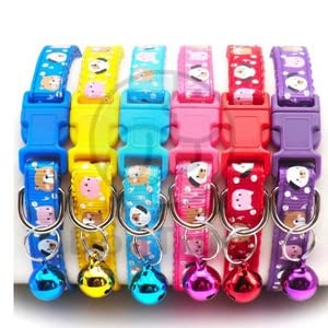 dog trust 3 pieces cat collars -exotic sparkling design with bell dog trust adjustable strap and safety release buckle modern design for your cute cats puppies amp small dogs- 3 random colors