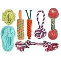 Dog Trust Dog Toys + Dog Chew Toys + Puppy Teething Toys + Rope Shape + Pet Play for Small to Medium Dogs Toy + Tug of War + Washable Cotton Rope for Pets (Color May Vary)