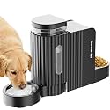 Dog Water &amp; Food Dispenser Set, Gravity Automatic Pet Feeder, 4L x 2