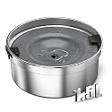 Dog Water Bowl No Spill, 1.5L/50oz Stainless Steel Slow Water Bowl for Dogs, Spill Proof Dog Bowl with Anti-Splash & Non-Slip, Slow Drinking Water Bowl Dispenser for Messy Drinkers (Silver)