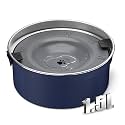 Dog Water Bowl No Spill, 1.5L/50oz Stainless Steel Slow Water Bowl for Dogs, Spill Proof Dog Bowl with Anti-Splash &amp; Non-Slip, Slow Drinking Water Bowl Dispenser for Messy Drinkers (Blue)