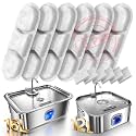 Dog Water Fountain Stainless Steel, 12L/16L Large Pet Water Fountain for Dogs, Dog Water Bowl Dispenser with Water Level Window &amp; LED Light, Super Quiet for S-L Dogs and Multi-Pet (Filters)