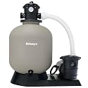Doheny's Pool Pro Sand Filter System | 19" with 1 HP Pump | High-Flow, Large Filter Area | Durable Polymeric Tank with 6-Position Valve | Includes Pump, Base & Hose Kit |ideal For Above-Ground Pools